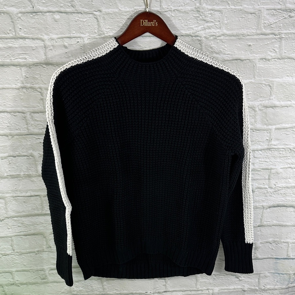 Victoria's Secret Black and White Crewneck Sweater